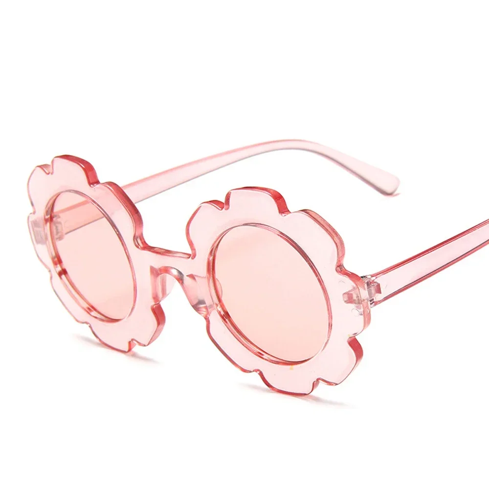 Cute Round Sunglasses for Kids-New Sunflower Design with UV400 Protection