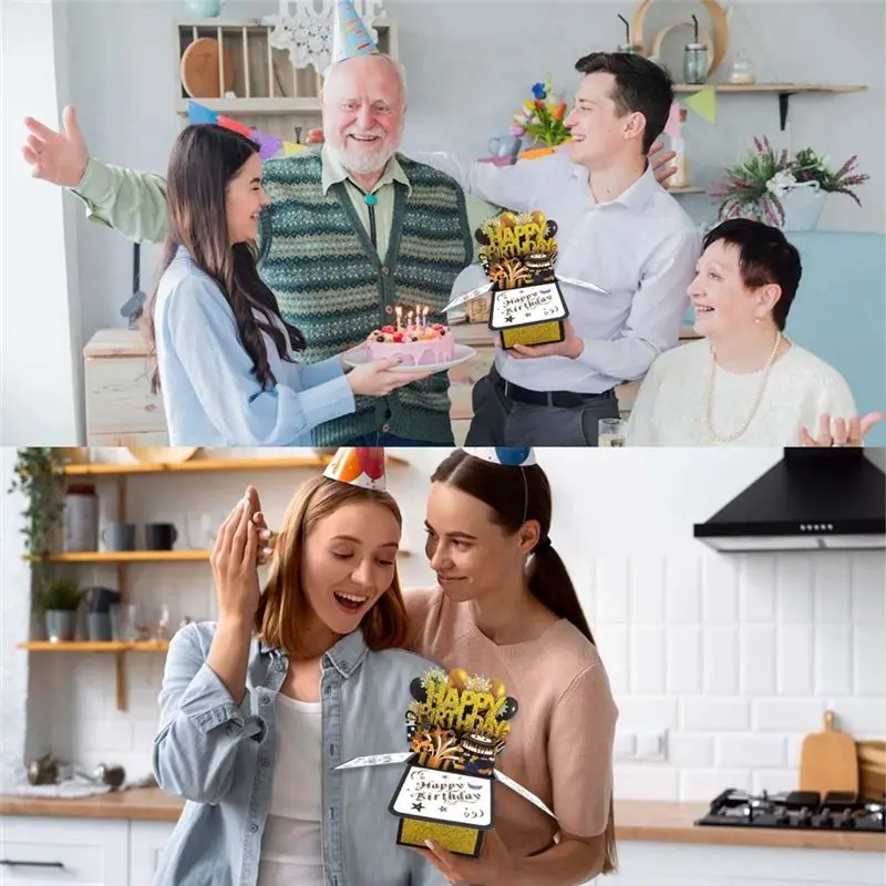 프리미엄 생일 팝업 카드, 가족과 친구들에게 딱 맞습니다.