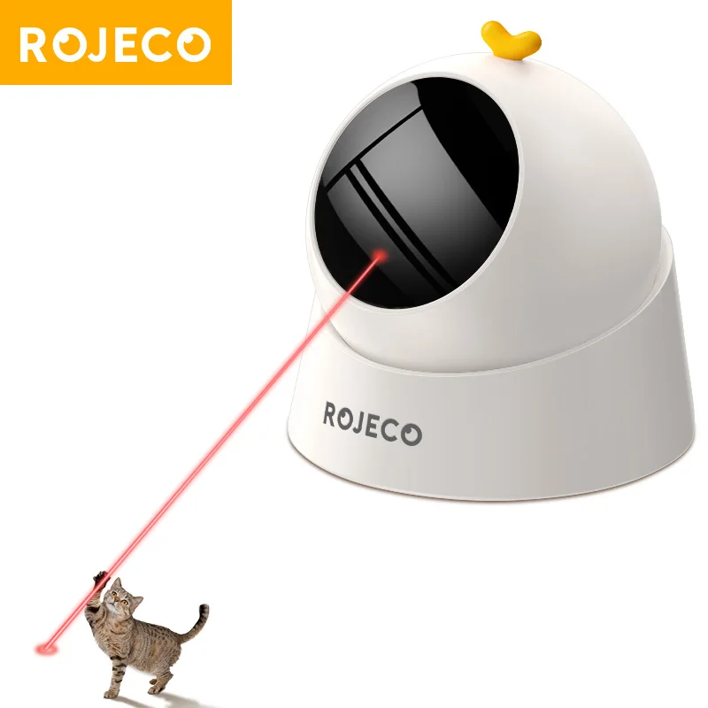 ROJECO Automatic Cat Laser Toy Interactive Smart Teasing Pet Toy