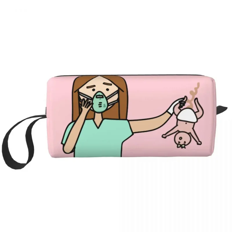 

Custom Enfermera En Apuros Doctor Nurse Medical Health Toiletry Bag Makeup Cosmetic Organizer Ladies Beauty Storage Dopp Kit Box