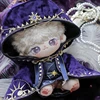 Handmade 4pc 20cm Doll Clothes Temple Priest Cos Suit Purple Gorgeous Cloak Robe Belt Pants Outfit Cos Gift No Doll 1