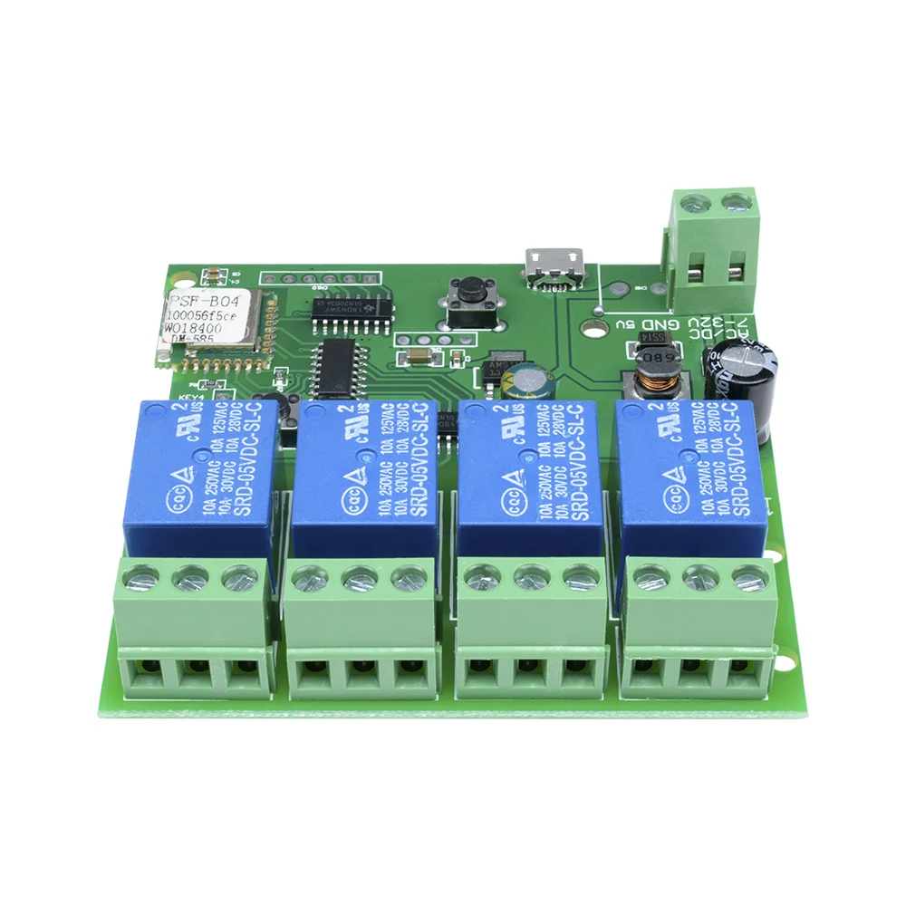 WiFi-Enabled 4-Channel Smart Relay Module