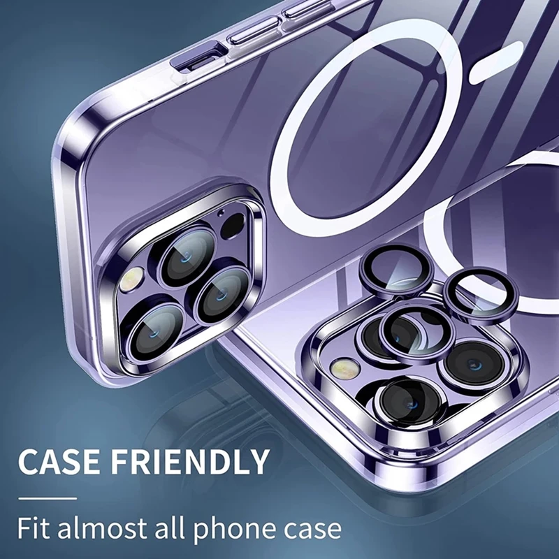 Lens Protector Glass for iPhone 14 13 12 11 Pro Max 14 Plus Camera Lens Protection For iPhone 13 12 Mini Metal Ring Camera Film