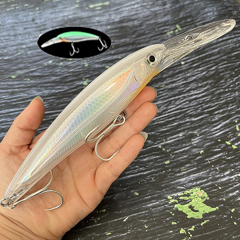 Wholesale 160mm/72.9g Floating Trolling Minnow Fishing Lure PVC Seawolf Bait Needle Tuna Road Bait Mackerel Mackerel Fishing