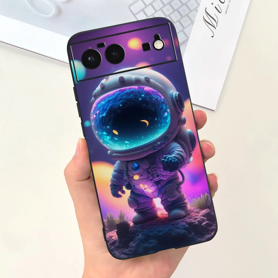 Astronaut-Themed Shockproof Silicone Case - Cute and Durable Cover
