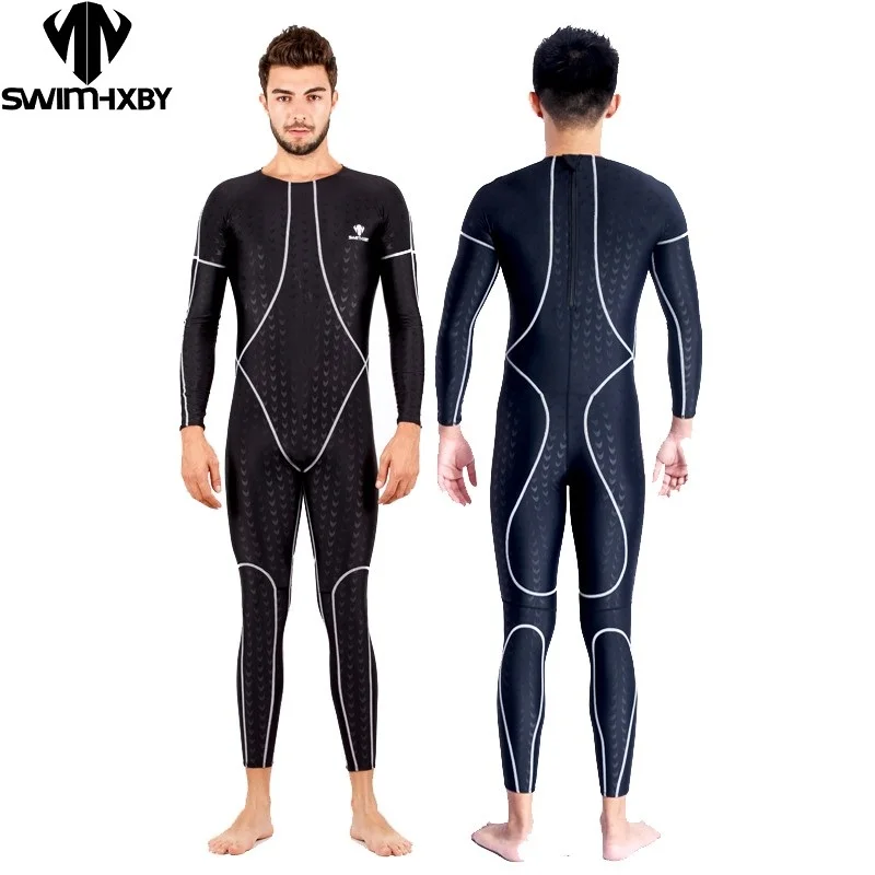 HBXY Long Sleeve High  Waist Swimsuit Full Body Wet Suits One Piece Swimwear