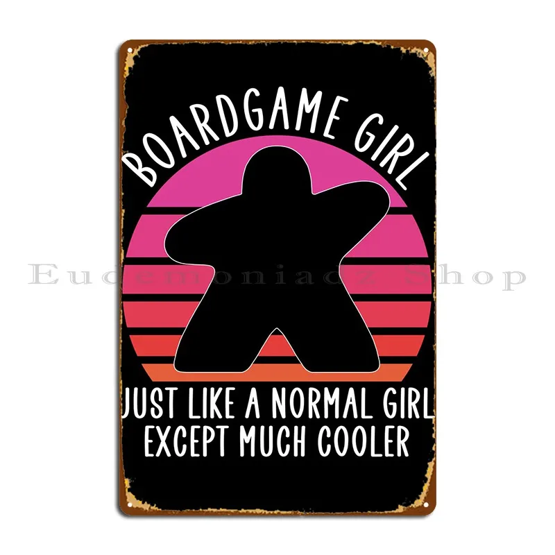Boardgame Girl Metal Sign Cinema Arrugginito Home Printing Cinema Tin Sign Poster