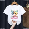 Watercolor Butterfly Number 1-9 Year Girl Tshirt Personalized Name For Children'S Birthday Party Costume Tshirt Cute Kids Tshirt 3