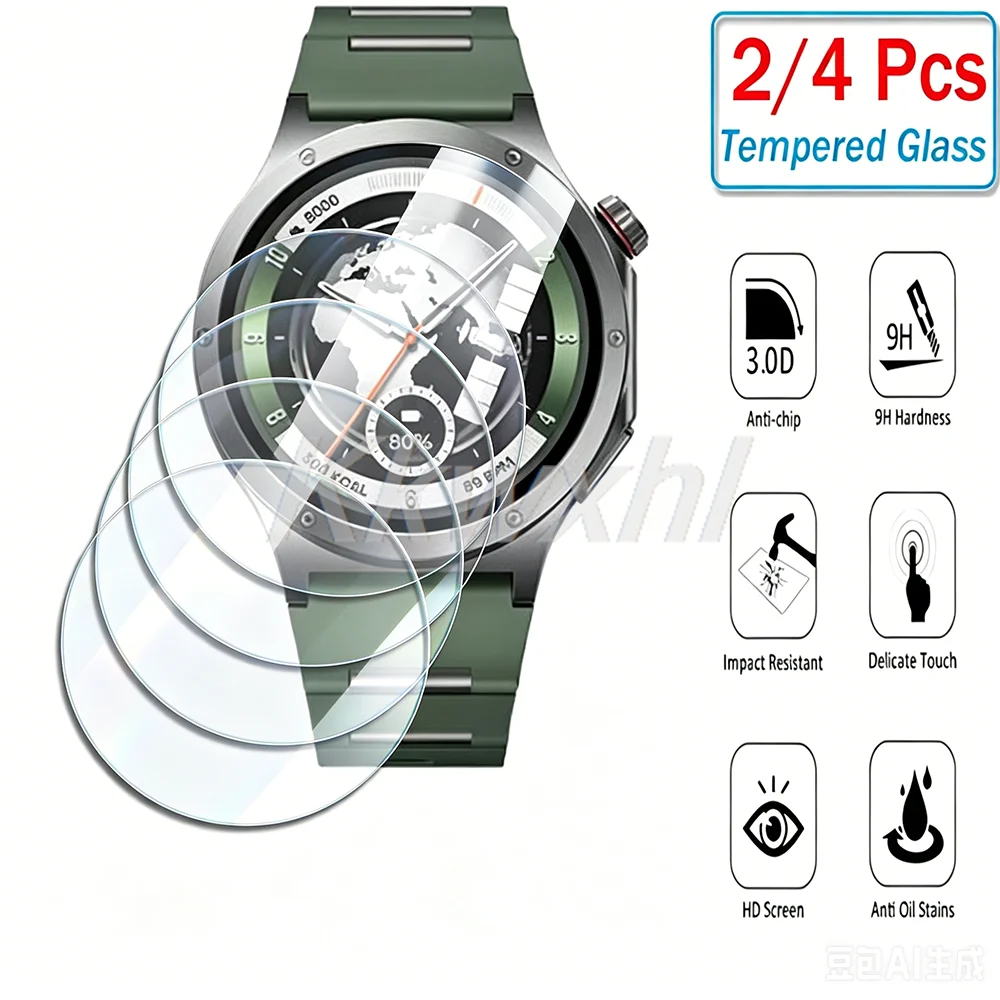 2-4PCS 9H HD Tempered Glass For OnePlus Watch 3 4 2R Watch3 Watch4 Watch2R Screen Protective Film Cover