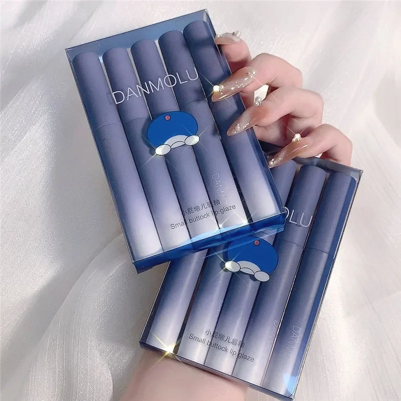 5 Colors Matte Lipstick Set Long Lasting Waterproof Non-Stick Red Lips Lip Tint Cosmetic Makeup Glaze Easy Fade Cup Lip