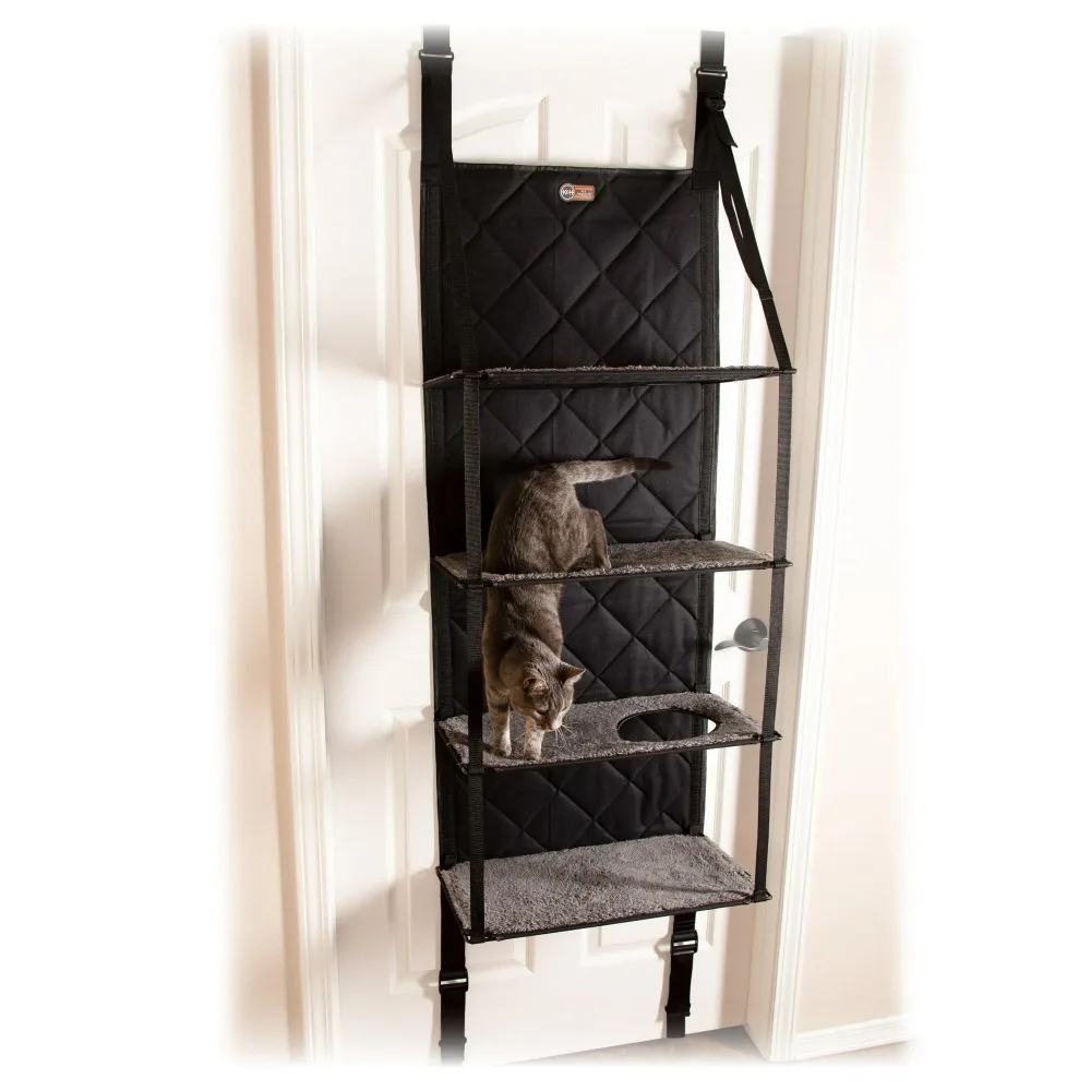 

Pet Furniture Hangin’ Cat Tree - 4 Story Gray 12 X 22 X 65 Inches Free Shipping Supplies Products Home Garden