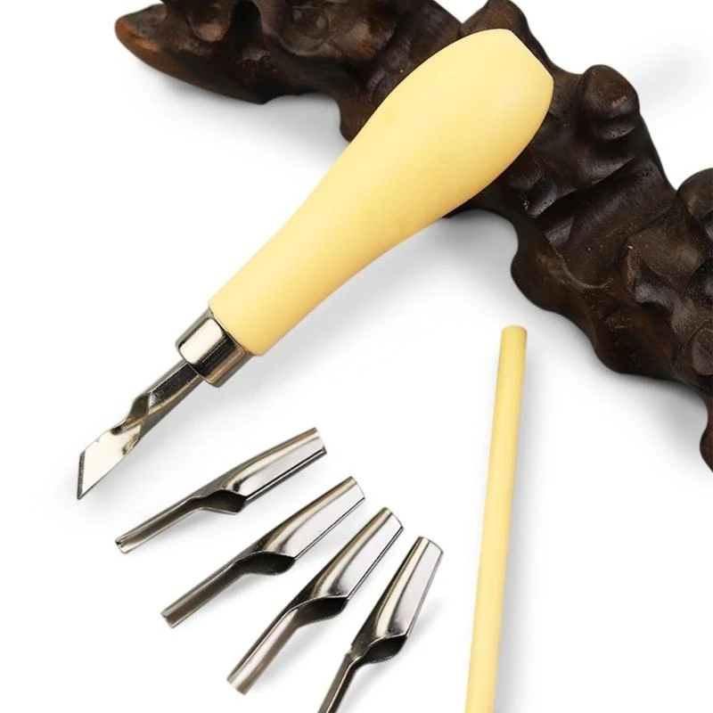 Lino Cutting Tool Linoleum Cutter Carving Tool Interchangeable Head Sculpturing Printmaking