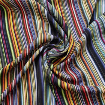 1 meter X 1.4 meter Colored Stripe Fabric Dress Shirt Pajamas Material Viscose Poplin 1