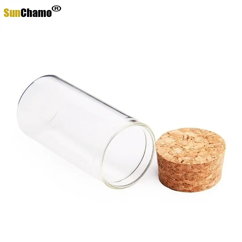 Glass Bottles Mini Glass Bottles 30x60mm Mini Glass Wishing Bottle With Cork Stoppers Clear Drifting Small Bottles For Home Decor Supplies 12pcs/set Decoration