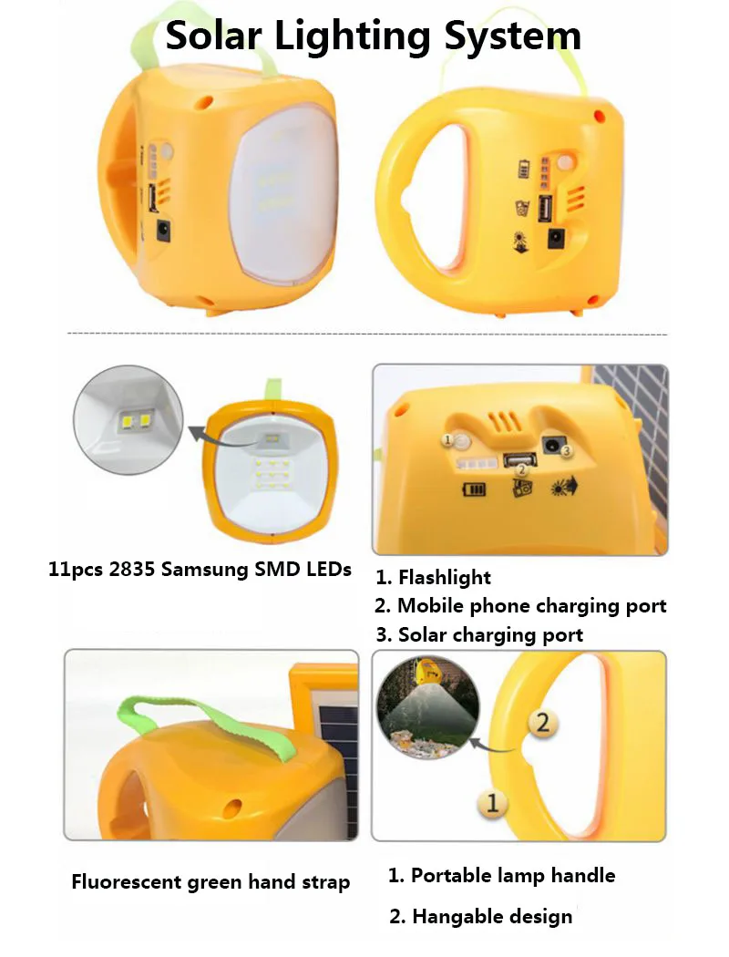 do sistema de iluminação acampamento com lâmpada