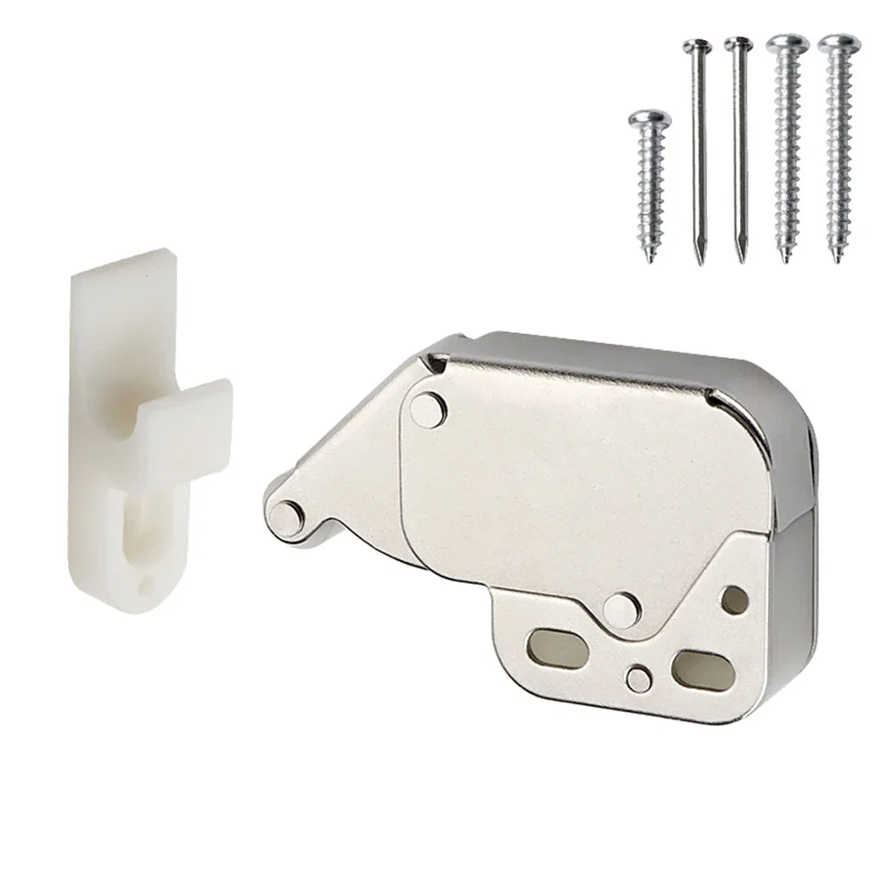Cabinet Door Snap Lock Touch Latch Automatic Spring Push Magnetic Touch Cabinet Self-locking Catch Furniture Hardware Tools