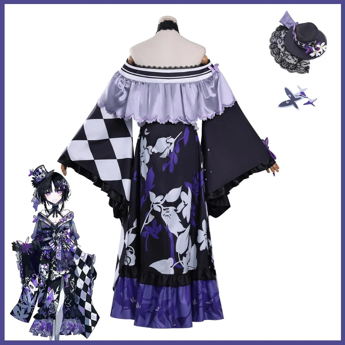 Magical Girl Witch Trial: Houshou Maago | Traditional Japanese Kimono Cosplay Costume Set 38 Traditional Japanese Kimono Cosplay Costume for Women