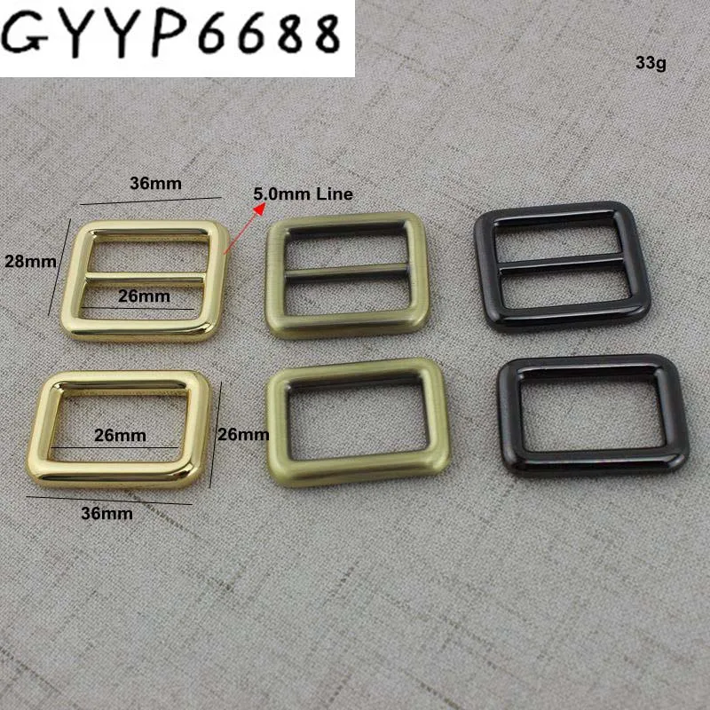 

High quality 26mm Bags Handbags shoulder Alloy Slider buckle Tri-glide Accessory strap adjustment welded square buckles