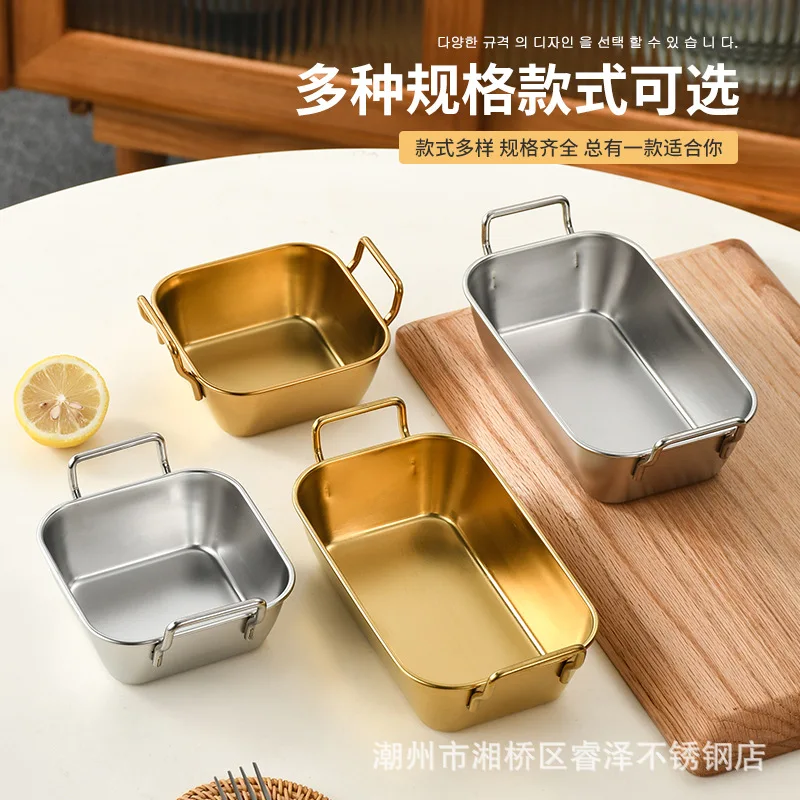 

Golden Double -Ear Sneakers, Stainless Steel, Korean