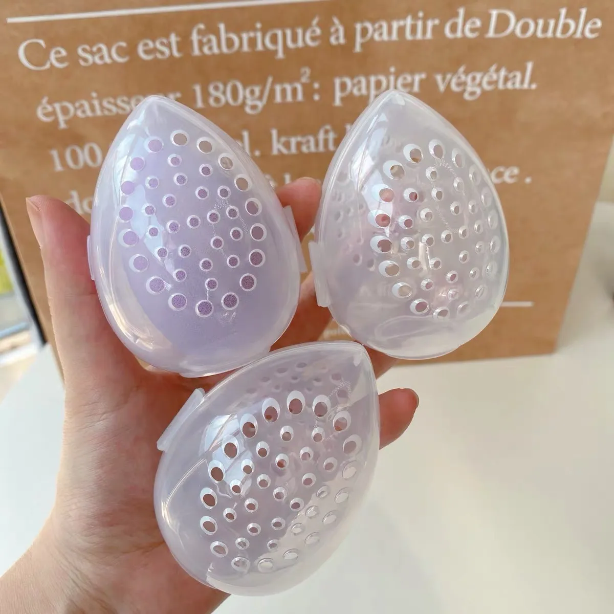 Makeup Sponge Case Beauty Blender Holder Puff Case Make Up Accessories Cosmetics Holder Empty Cosmetic Transparent Puffs Box 3