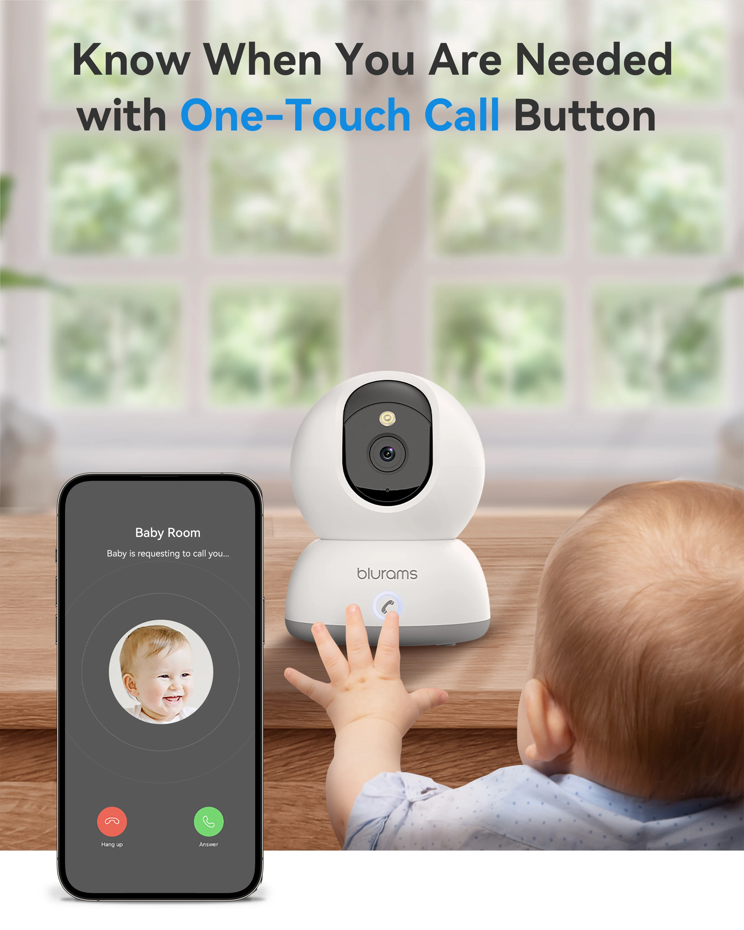 2PCS Blurams 2K Camera with Phone App, 5G/2.4GHz WiFi Indoor Security Baby Camera, 360° Pan & Tilt, 2-Way Audio, Night Vision 2