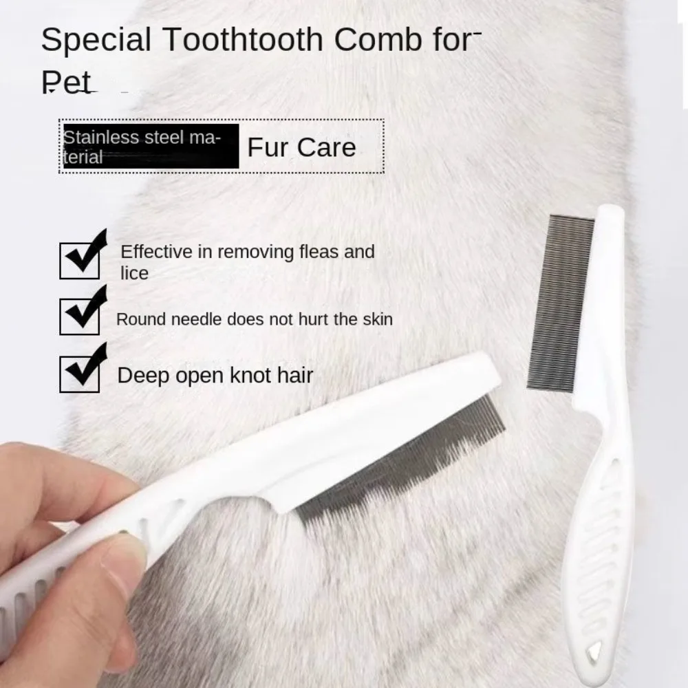 Practical Cleaning Brush Comb Nail Clippers Set Reusable Silicone Pet Cleaning Tool Portable Non-slip Flea Comb