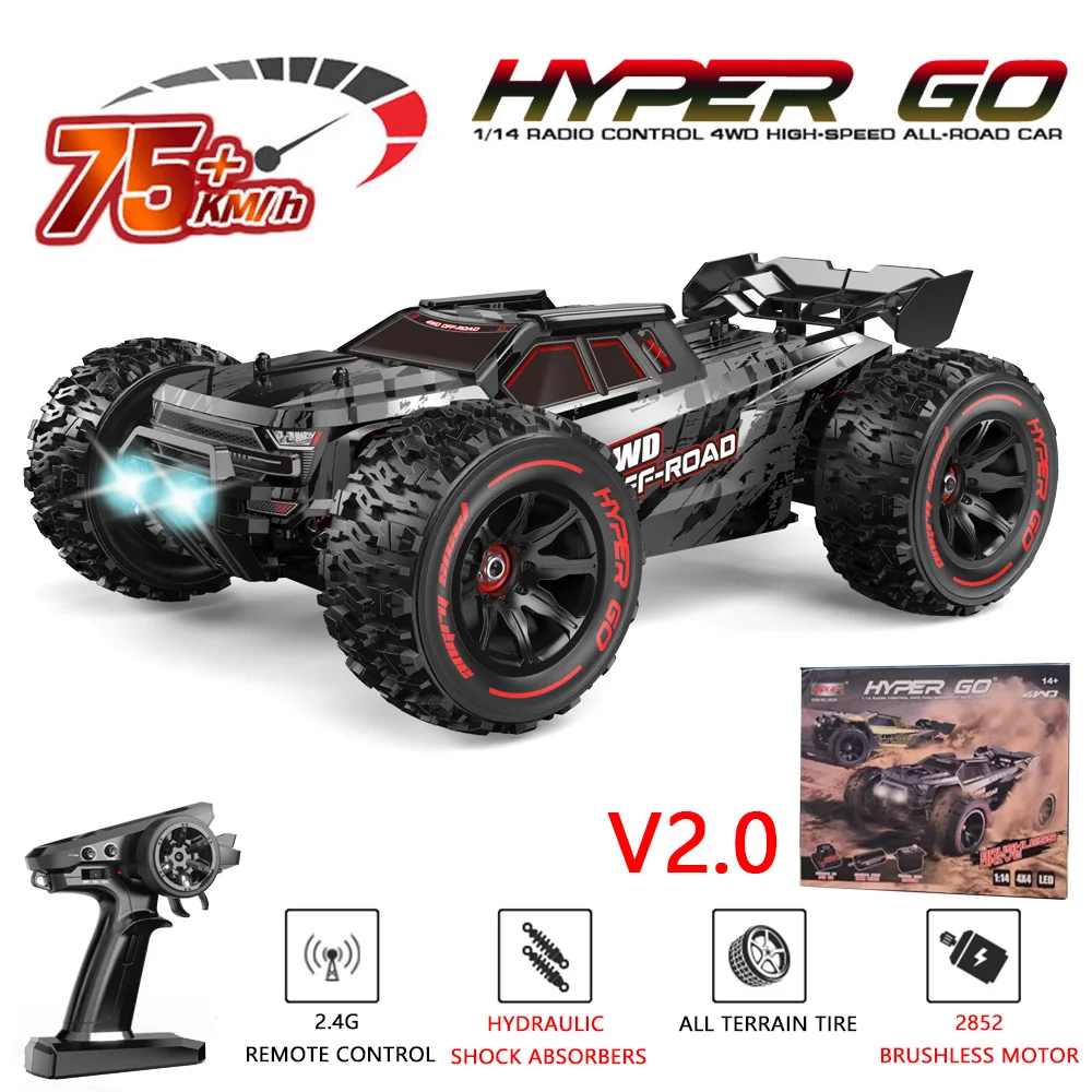 

MJX Hyper Go V2.0 14210 14209 1/14 Brushless RC Car 2.4G 4WD Electric High Speed Off-Road Remote Control Drift Monster Truck