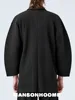 Miyake Pleated Cardigan Single Buttom Long Jacket Men Smart Causal Designer Loose Coats 6