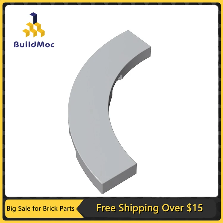 Moc Assemblaggi Compatibili Particelle 27507 Piastrelle Angolo Arrotondato 4X4 Macaroni Curvi Blocchi Di Costruzione Larghi Parti Blocco Fai Da Te Mat