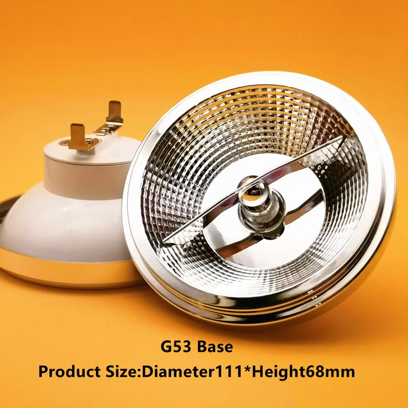 Lampada dimmerabile a LED AR111 15W 220V 12V GU10 G53 lampade alogene sostitutive di Base Downlight a LED lampadine ES111 faretto COB bianco caldo