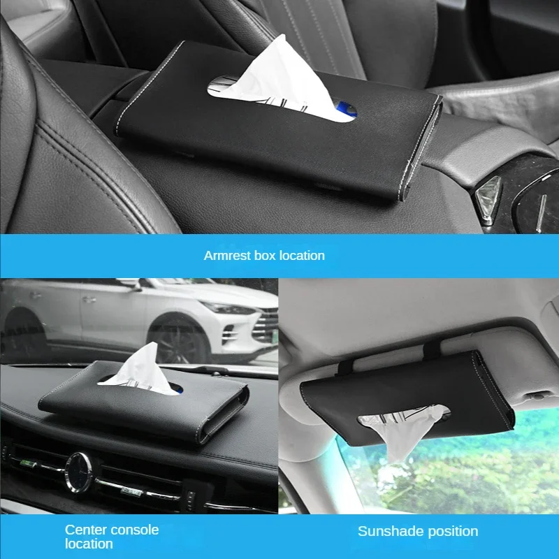 Car tissue box Towel sets Car sun visor tissue box holder Auto interior storage decoration 1 Pcs For BMW accessories for car tissue holder tissue box car interior accessories