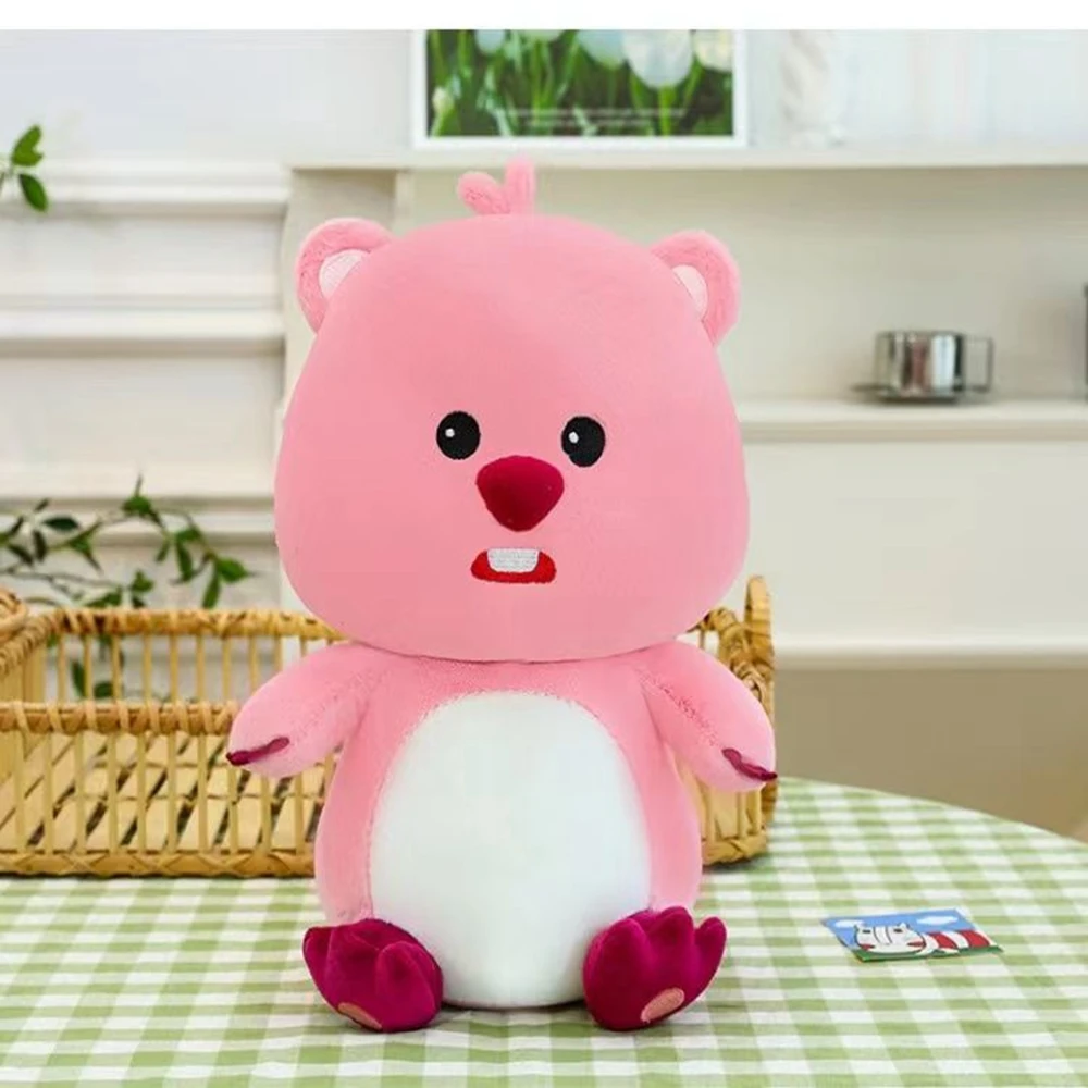 36CM Kawaii Pink Small Beaver Plush Toy Comfort Pillow Sleeping Sofa Decoration Girl Heart Doll Child Birthday Christmas Gift fashion child rose flower white wedding girl girdle waist seal girl girdle bridal belts princess dress decoration for women s