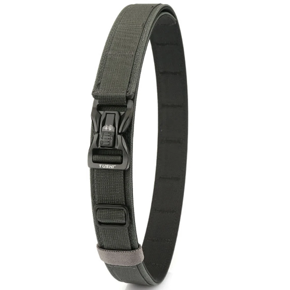 TUSHI Harter militärischer taktischer Gürtel für Männer, Nylon-Metall-steckbare Schnalle, Polizei-Gürtel, EDC-Außengürtel, IPSC-Zubehör – Detail 16