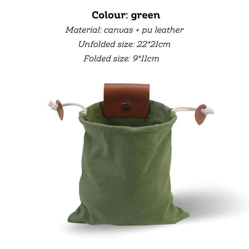 Dump Pouch Foraging Bag, Outdoor Picking Fruit Bags, Waxed Togo