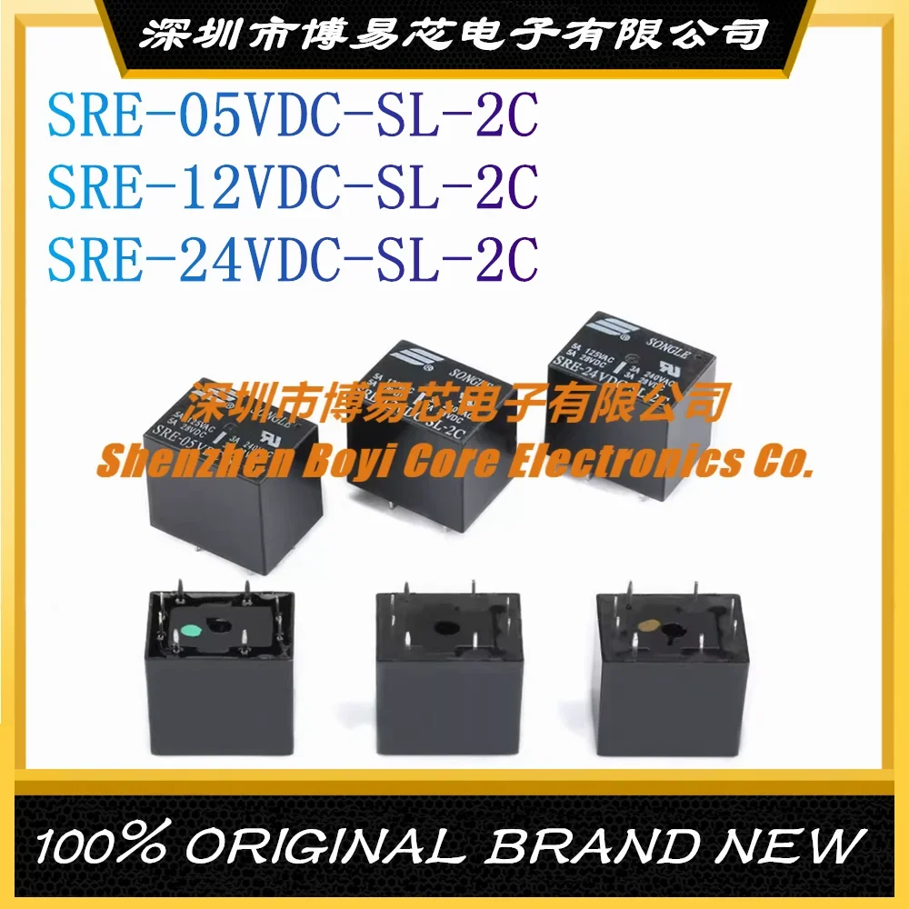 SRE-05V 12V 24VDC-SL-2C 8 Feet 3A 4137 New Original Genuine Songle Relay 2pcs lot relay rt314005 5vdc rt314012 12vdc rt314024 24vdc 8pin 16a new original in stock