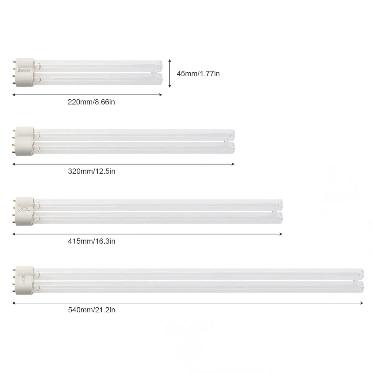 2G11 UV Tube Light 4-Pin Ultraviolet Lamp 18W 24W 36W 40W 55W UVC Lamp Purification for Living Room uv disinfection lamp uv sterilization lamp