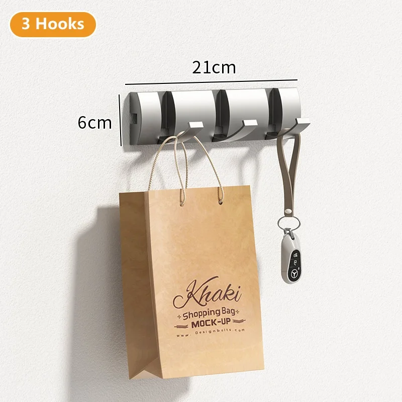 Attaccapanni da parete con 3 ganci retrattili, porta cappotto da parete per appendere cappotti, sciarpe, borse a mano e altro, naturale | Leroy Merlin
