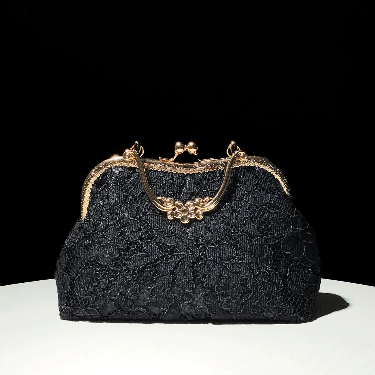 

NEWEST Lace Gold Metal Shell Lock Super Vintage Top Fashion Bag Women Shoulder Crossbody Hand Bags Women's Handbags Purses