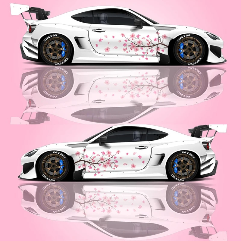 Anime Girls Sticker, Sakura Cherry Blossom Livery, Japanese Anime