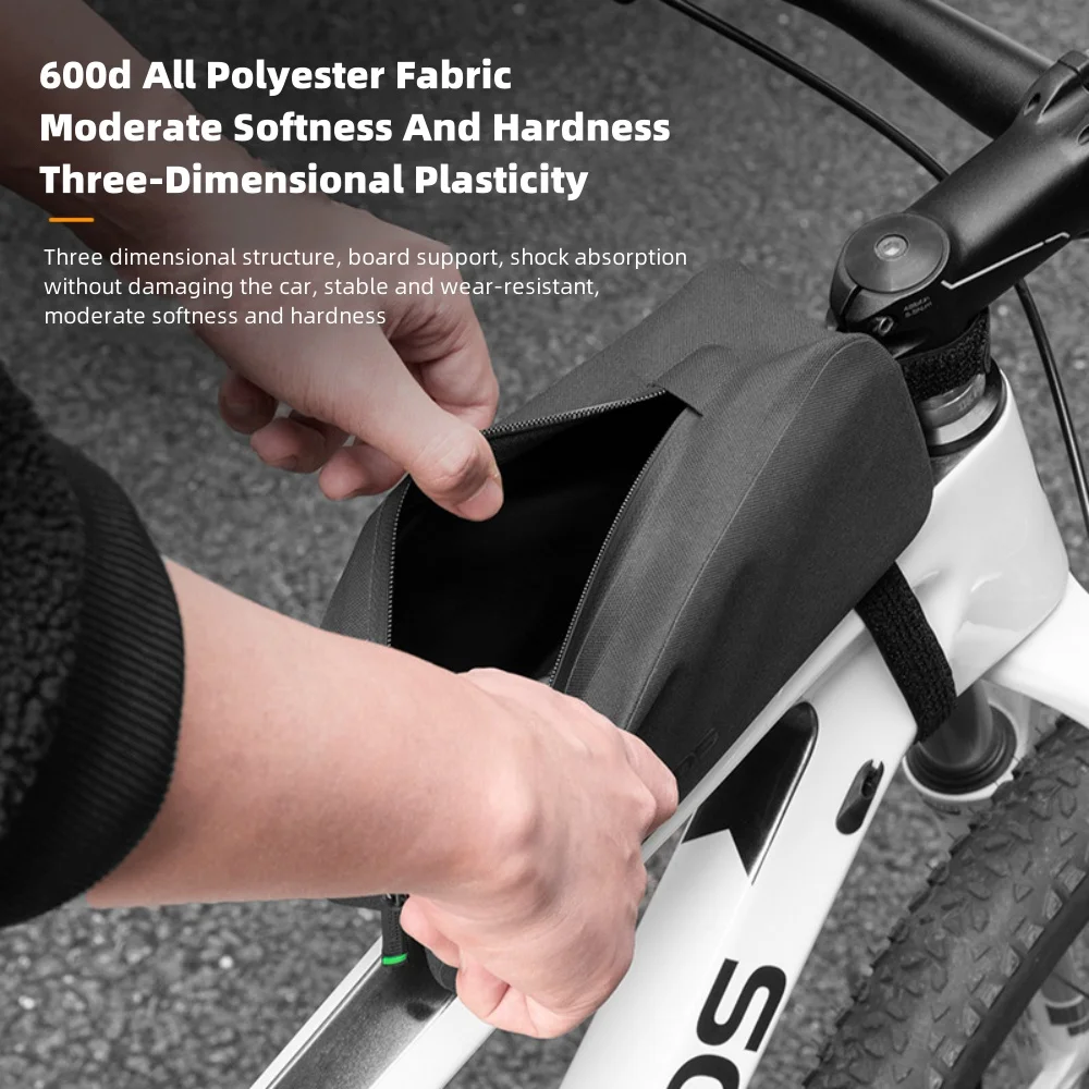 Bike Bag Bicycle Bag Bike Accessory 600D Waterproof Fabric Cycling Top Front Tube Frame Bag