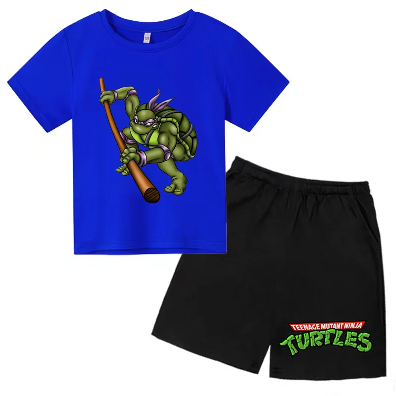 Kids' Tracksuit T-shirt 3-13 Years Old Summer Short Sleeve T-shirt Shorts Boys Girls Cartoon Animated Graphics Charming Set
