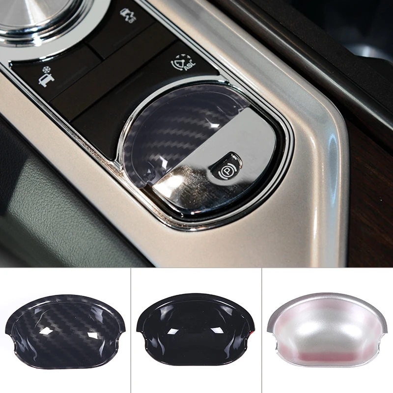 

For Jaguar XF/XJ 2008-2015 ABS Carbon Fiber Car Electronic Handbrake Anti-scratch Base Cover Decorative Stickers Car Accessories