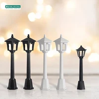 6/12pcs Miniature Street Lights Plastic Model Railway Train Lamp for Doll House Micro Landscape Diy Fairy Garden Christmas Decor 5
