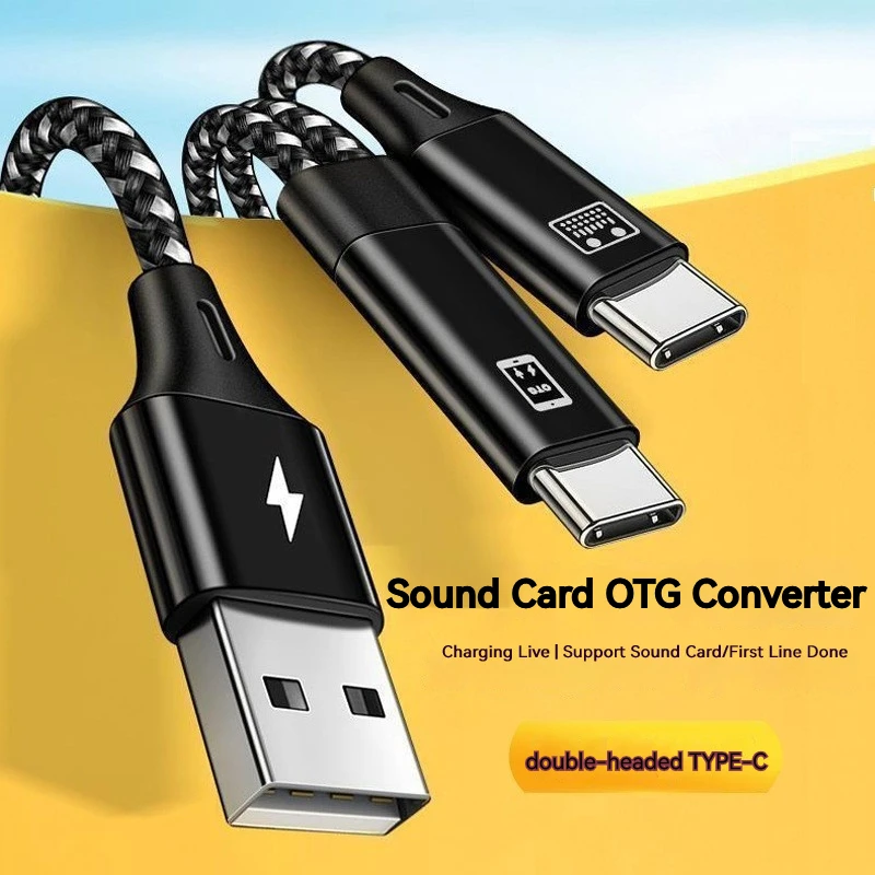 

Audio Card Live Otg Cable Applies To Apple Type-C Mobile Phone Data Cable Charging Audio Card Live Transfer Cable