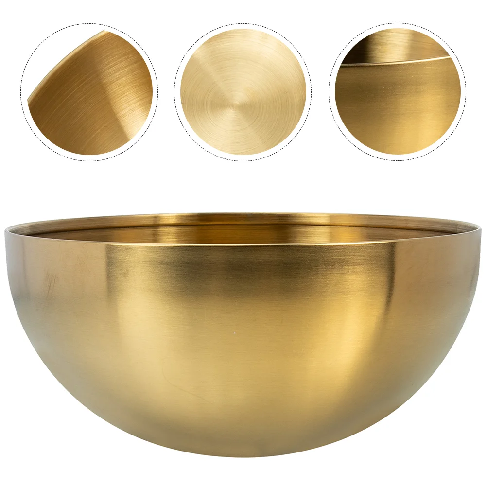 

Stainless Steel Salad Bowl Household Serving Kitchen Noodle Food Accessories Mixing Supplies Bowls