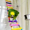 Parrot Climbing Ladder Wooden Swing Bridge Bird Cage Hanging Toy for Conures Cockatiel Budgie Easy To Install 1 Pc 3