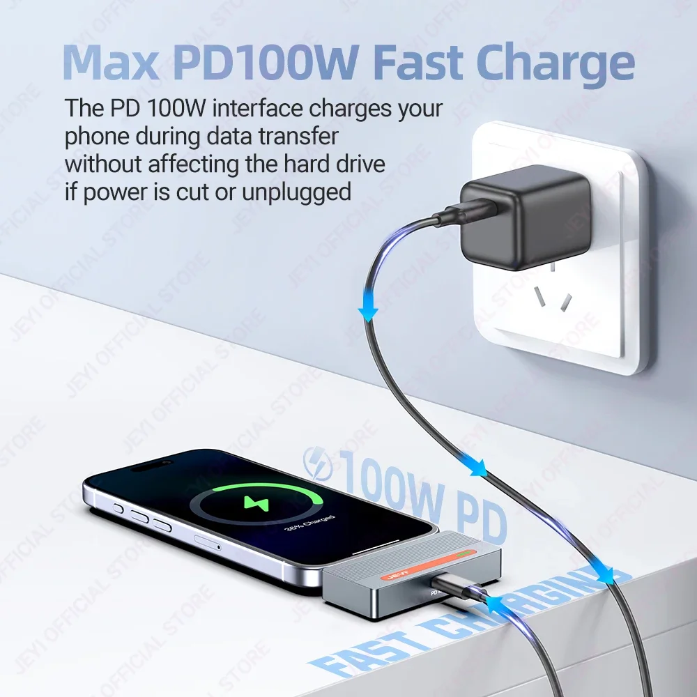 M.2 2230 NVMe SSD Enclosure USB-C Plug 10Gbps USB C to NVMe Adapter 4K PD 100W Fast Charging ssd enclosure hard drive enclosure hard drive adapter ssd adapter