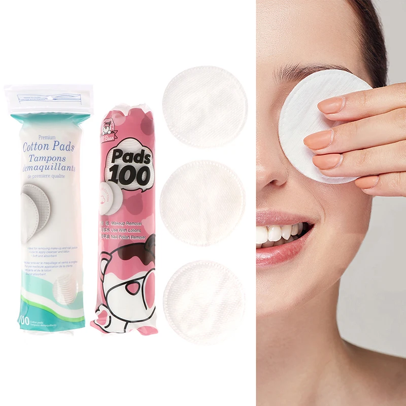 100PcsMakeUpCottonSwabsCleanNailPadsArtisticSoftCleansing