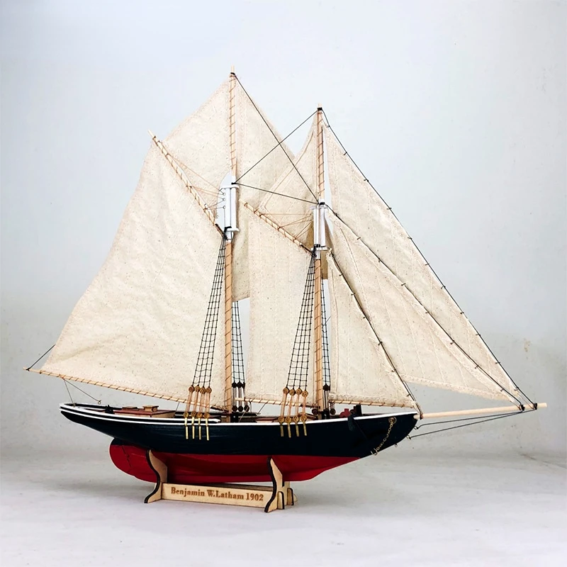 Benjamin Wooden Sailboat DIY Assembly Kit 1:87 Handmade Competition Ship Model Children Boy Toys