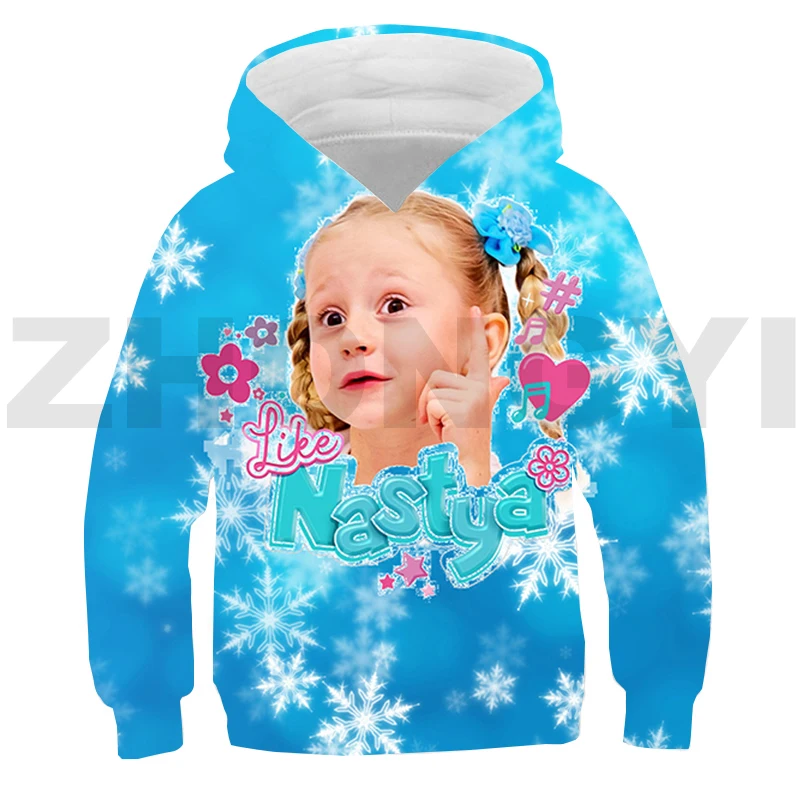 

2 To 14 Years Children 3D Anime Russia Like Nastya Hoodie Teenager Streetwear Oversized Pullover Sweatshirt Girls Long Sleeve